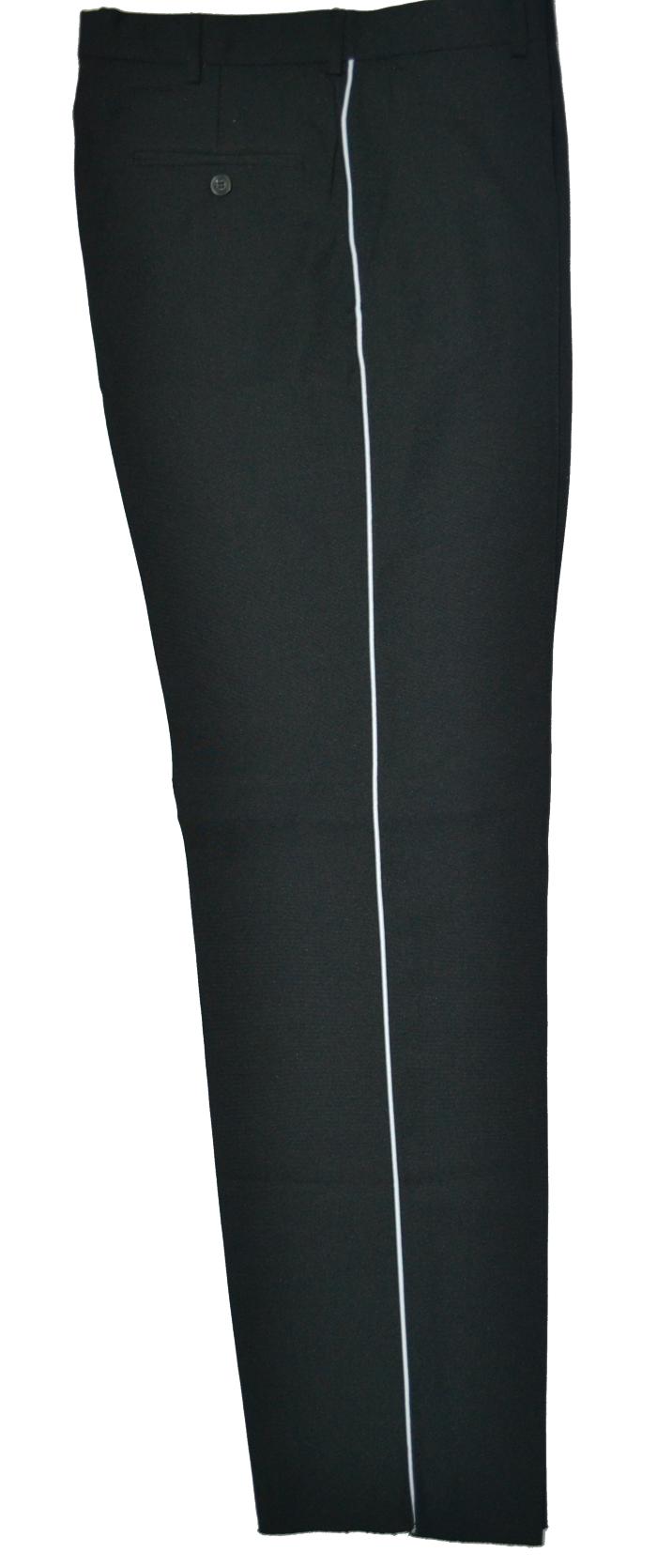 Pantalon de vestir negro piola blanca