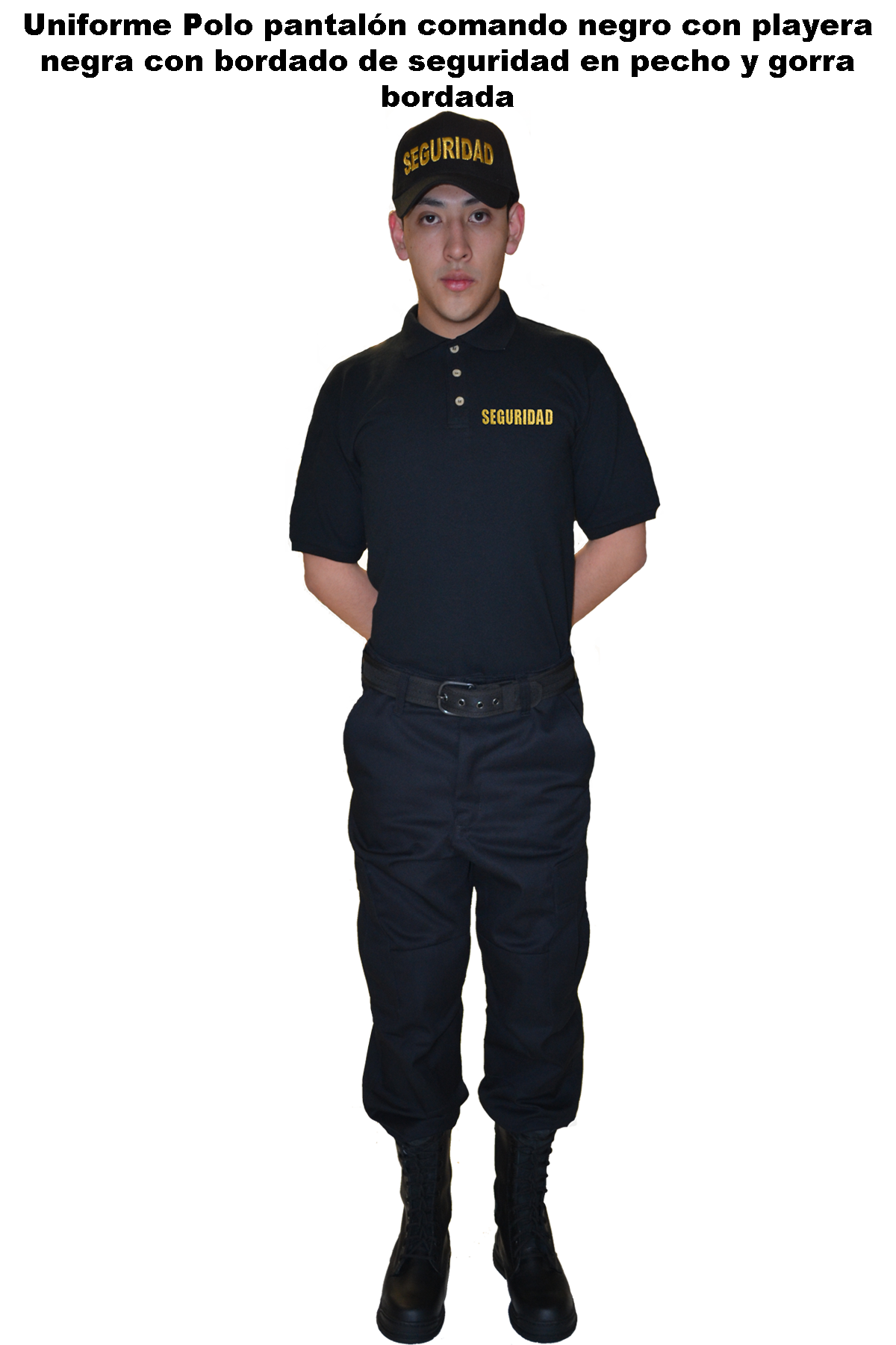 Uniforme negro con negro